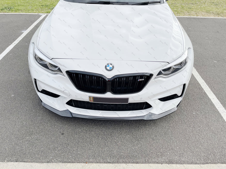 Carbon Fibre Front Bumper Lip for BMW F87 M2C【Competition Edition】【M2C-CS Style】 (6583676534858)