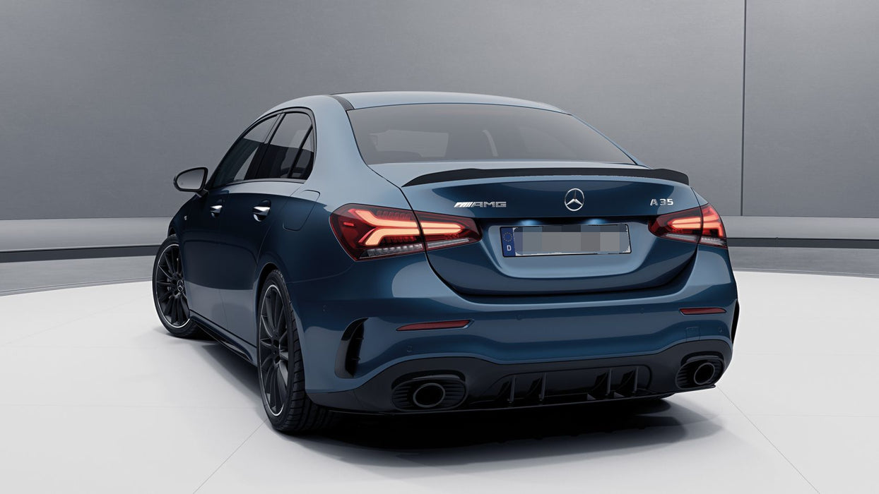 W177 A Class Sedan Boot Trunk Lip Spoiler A35 Aero kit Style in Gloss Black (6550086221898)