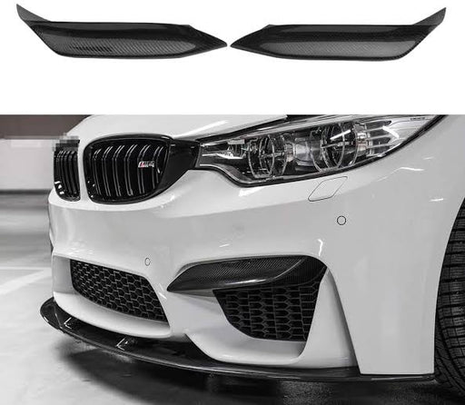 Carbon Fibre Front Bumper Splitter for BMW【F80 M3 & F82 F83 M4】Upper Curvy Front (7016137228362)