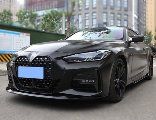 ABS Glossy Black Front Bumper Lip for BMW 4 Series【G22/G23/G26 420/430/M440】2020+【MP 3pcs】 (6962848825418)
