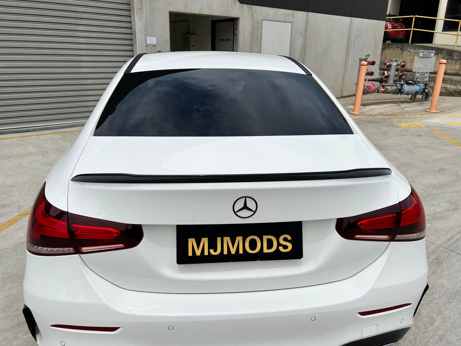 W177 A Class Sedan Boot Trunk Lip Spoiler A35 Aero kit Style in Gloss Black (6550086221898)