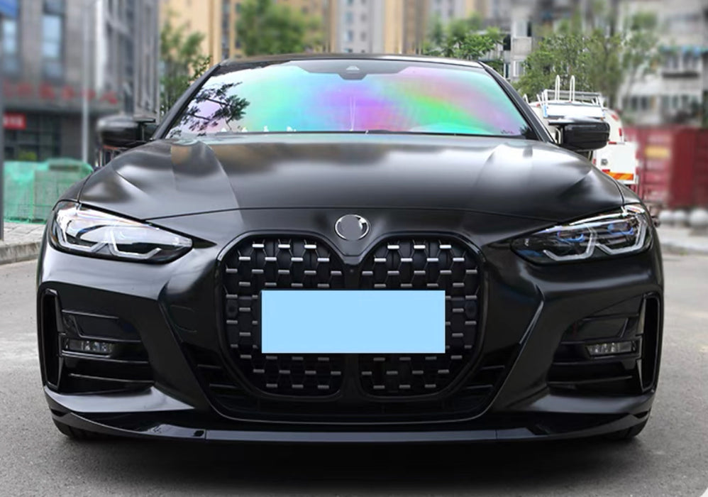 ABS Glossy Black Front Bumper Lip for BMW 4 Series【G22/G23/G26 420/430/M440】2020+【MP 3pcs】 (6962848825418)
