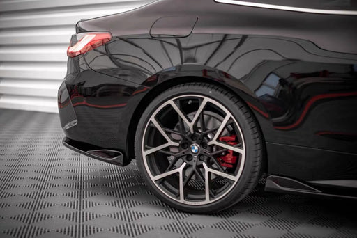 ABS GLOSSY BLACK Rear Bumper Vent Insert Canards Splitter Flaps for BMW4 Series【G22/G23 420/430/M440】2020+ (6962875007050)