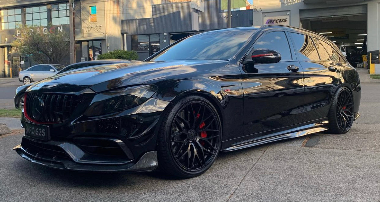 Carbon Fibre Side Skirt Fit For MERCEDES BENZ【W205/C205/A205/S205】【C43 AMG C63 AMG S】2015+ (4603287601226)