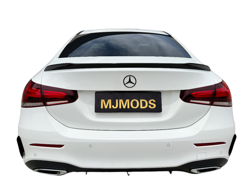 W177 A Class Sedan Boot Trunk Lip Spoiler A35 Aero kit Style in Gloss Black (6550086221898)