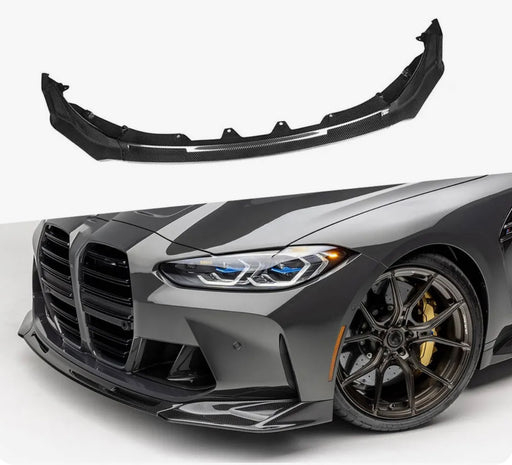 Dry Carbon Fibre Front Bumper Lip for BMW【M3 G80 G81 & M4 G82 G83】【V Style】 (7060483309642)