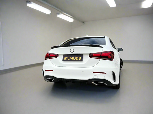 v177 A Class Sedan Boot Trunk Lip Spoiler A35 Aero kit Style in Gloss Black