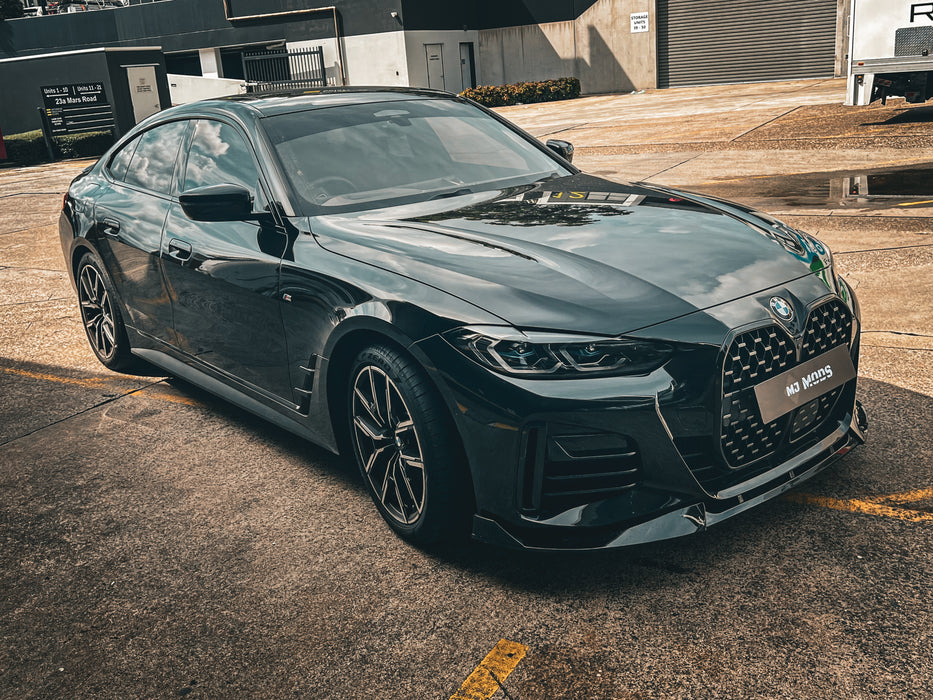ABS Glossy Black Front Bumper Lip for BMW 4 Series【G26 i4】2020+【FD 3 pcs】