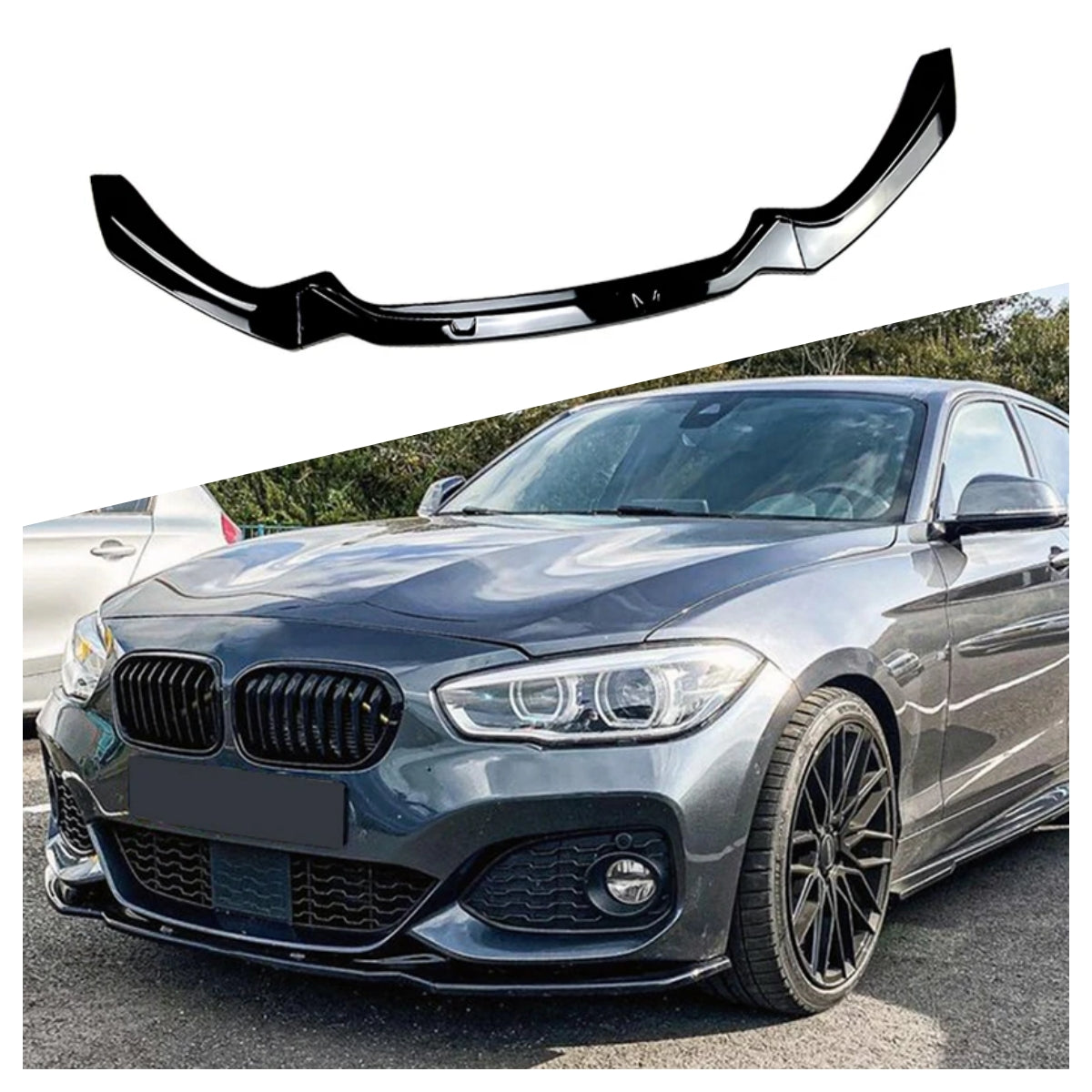 3 Pieces Gloss Black Front Bumper Lip for BMW 1 Series【F20 M140 M135 ...
