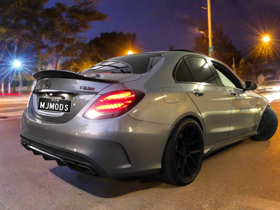 Carbon Fibre Rear Bumper Spoiler for MERCEDES-BENZ  C CLASS【W205 SEDAN】【4D-PSM Style】