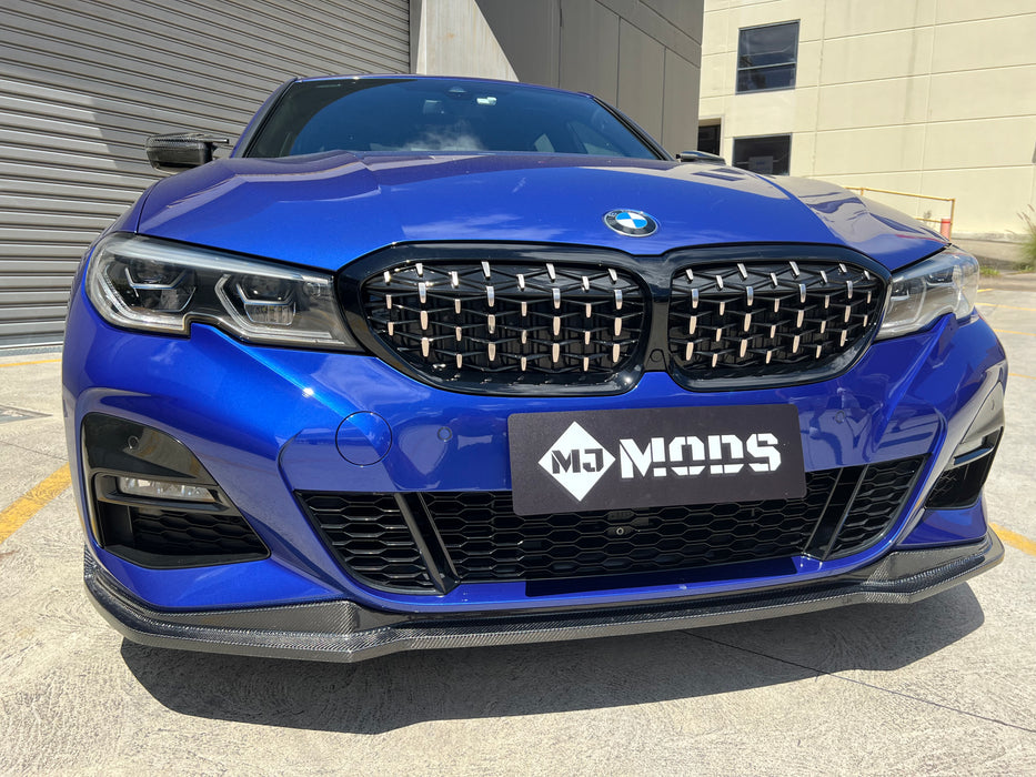 ABS Chrome and Black Front Grille fit for BMW【G20/G21 M340 330/320】【Diamond】2018-2022 Pre-LCI