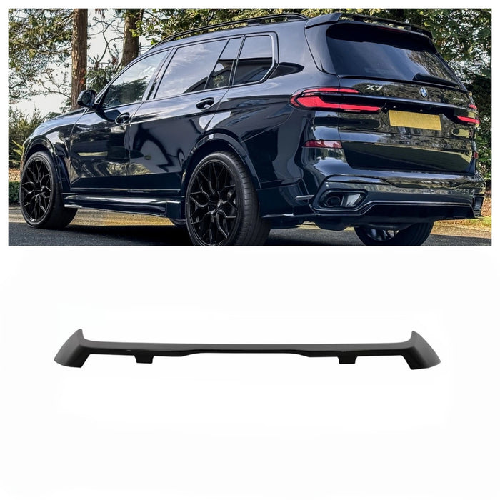 BMW G07 X7 Gloss Black Roof Spoiler – Dark Knight Style Stick-On Rear Wing