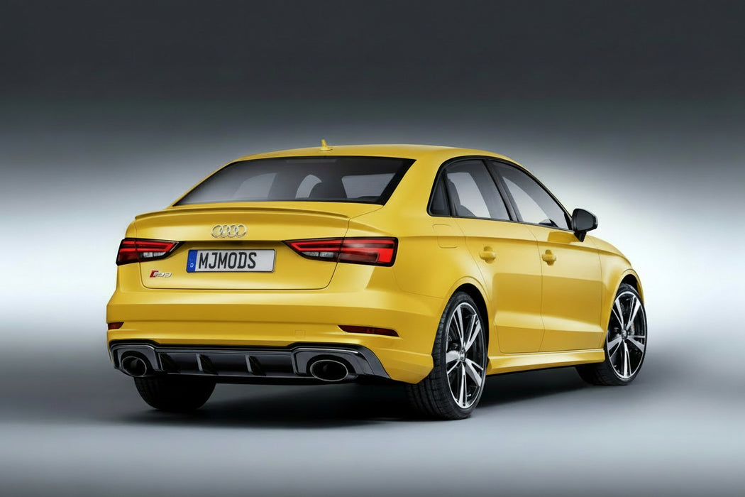 Audi A3 8V S-Line Sedan Gloss Black Rear Bumper Diffuser (2017–2020) – RS3 Style