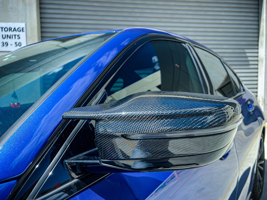 Carbon Fibre Mirror Cover For BMW 1/2/3/4/5 Series G42 G20 (incl G20 LCI) G30 G22 G26 G11 G12 G14 G15 G16 【M3 Style】