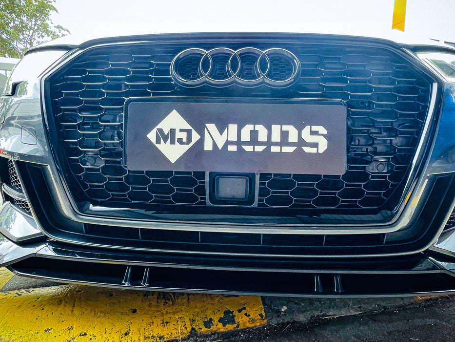 RS Style Honeycomb Sporty Gloss Black Front Grille Fit For AUDI S3 A3 8V FL 2017-2020 with ACC
