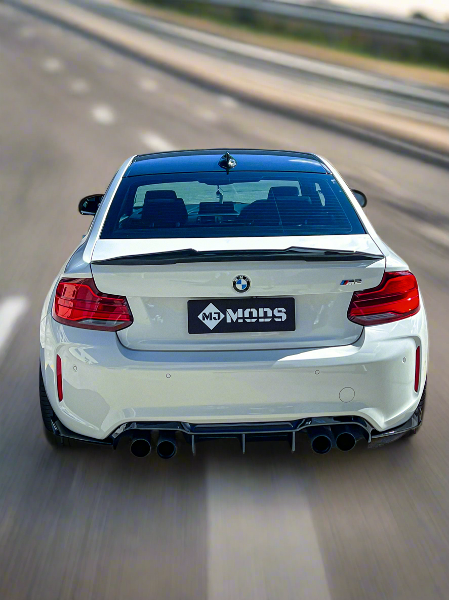 Gloss Black MTC Style Rear Bumper Diffuser for BMW M2 and M2 ...