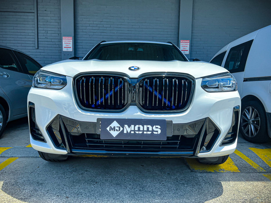 ABS Glossy Black Front Grille for BMW【X3 G01 & X4 G02 LCI】【M40i & 20i/20d/30i/30d/30e】LCI 2021+【Dual Slats】