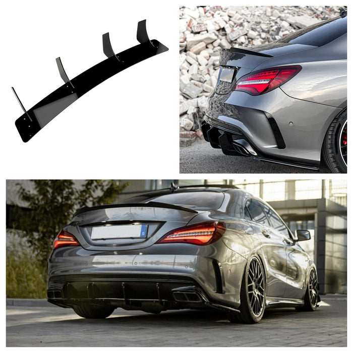ABS Gloss Black Rear Bumper Diffuser Add-on Blades Cover Splitter fit for Mercedes-Benz 【C117 X117】【CLA45 CLA200/220/250 AMG Bumper】