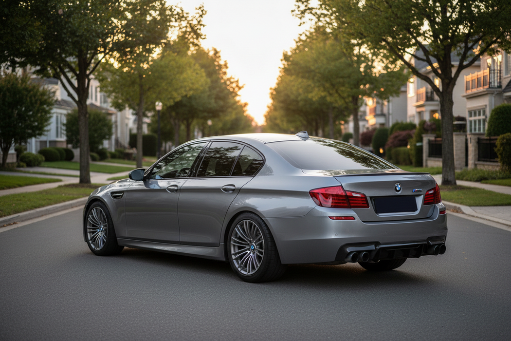 F10 M5 Gloss Black Diffuser – Quad Exhaust Cutout