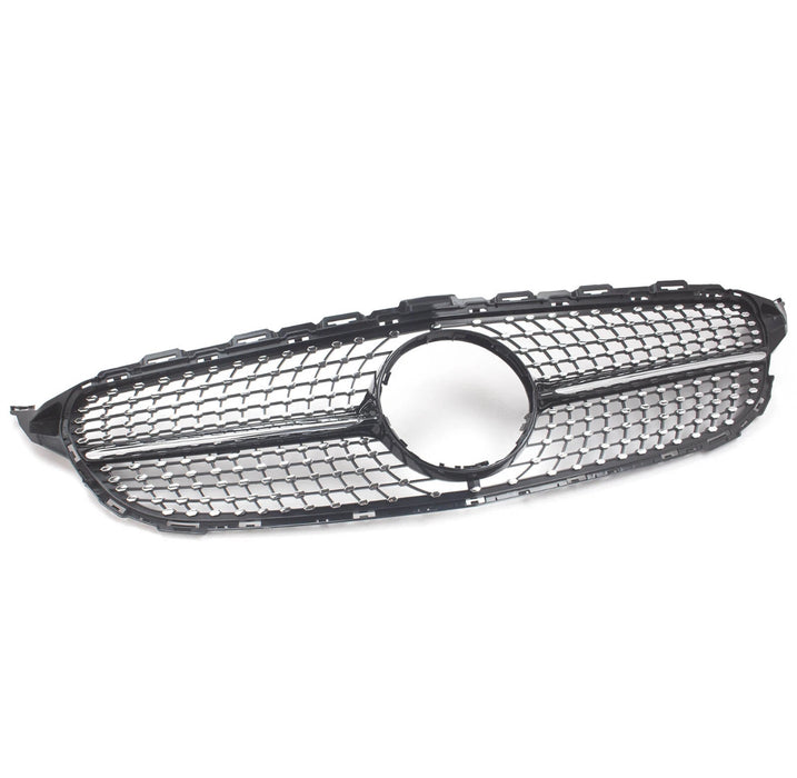 Diamond Front Grille Fit For Mercedes Benz【W205/S205/C205/A205】C180 C200 C250 15-18 No Camera