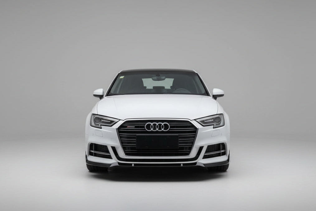 ABS Gloss Black 1-Piece Front Lip – Audi A3 / S3 8V Facelift (2017–2020)