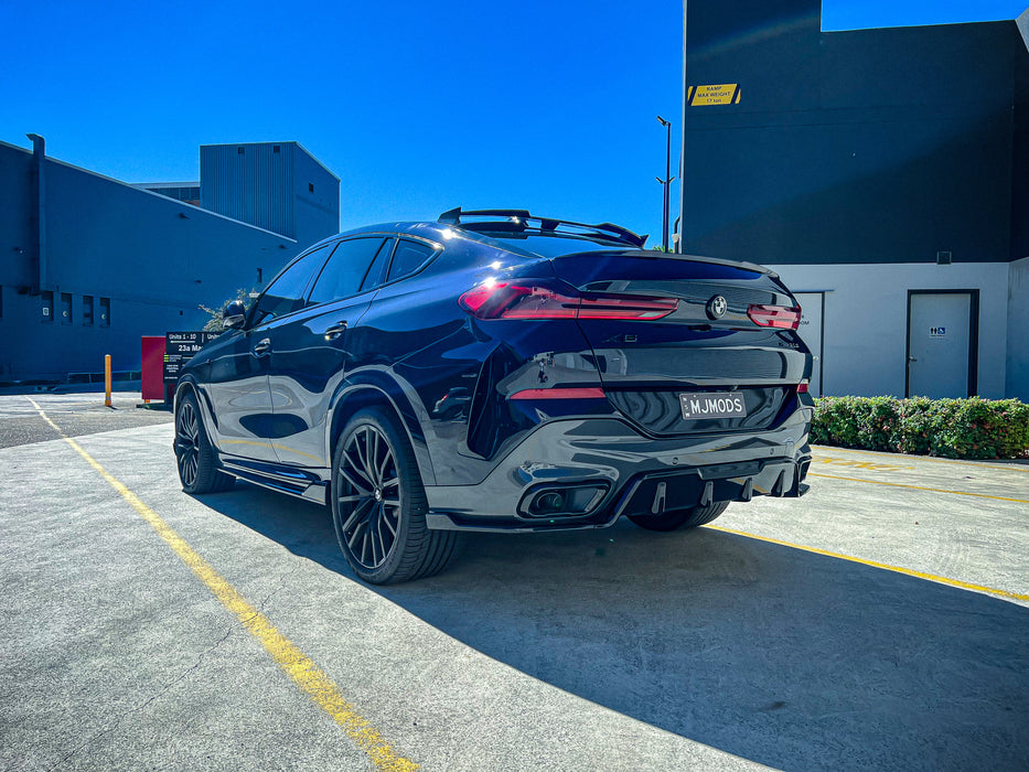 Gloss Black Side Skirt Extensions Fit For BMW【X6 G06】2018-2025