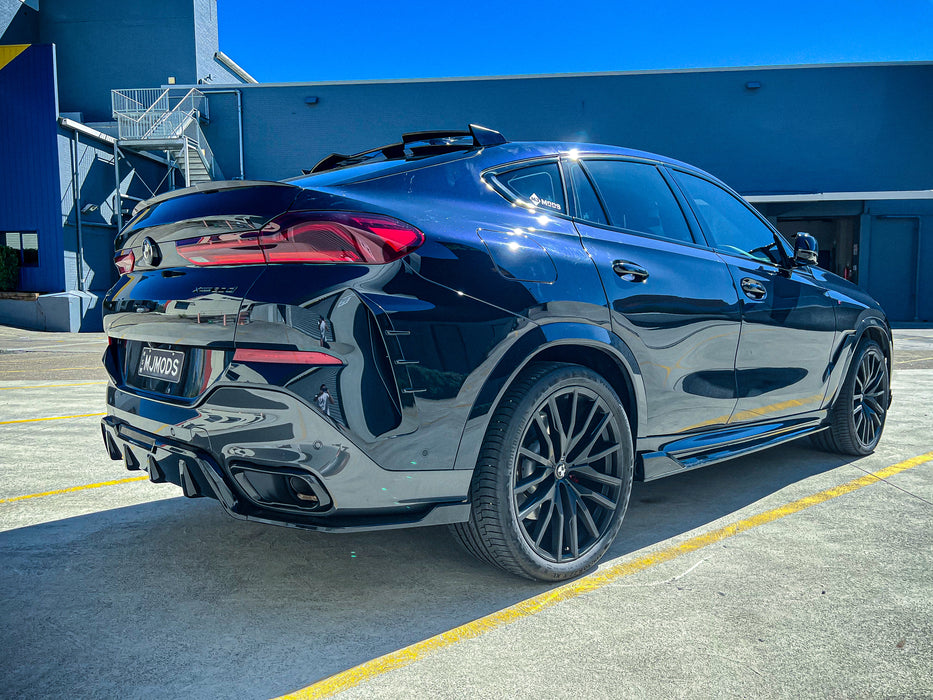 Gloss Black Side Skirt Extensions Fit For BMW【X6 G06】2018-2025
