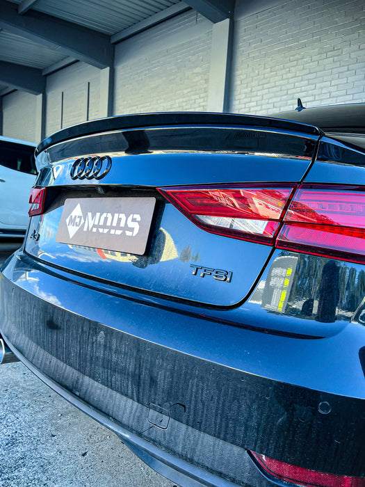 S3 Style ABS GLOSS BLACK REAR BOOT LIP SPOILER FIT FOR AUDI S3 / A3 S-LINE 8V FL SEDAN 2014-2020