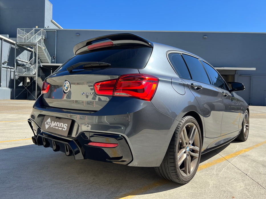 ABS Glossy Black Rear Bumper Diffuser for BMW 1 Series【F20 125/120/118 M Sport】【2015-2019】LCI/LCI-2【left】