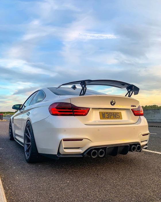 Gloss Black GT Wing Boot Trunk Spoiler Universally Fit For F80 F82 F87 F32 F30 M4 435i Coupes 【V style】