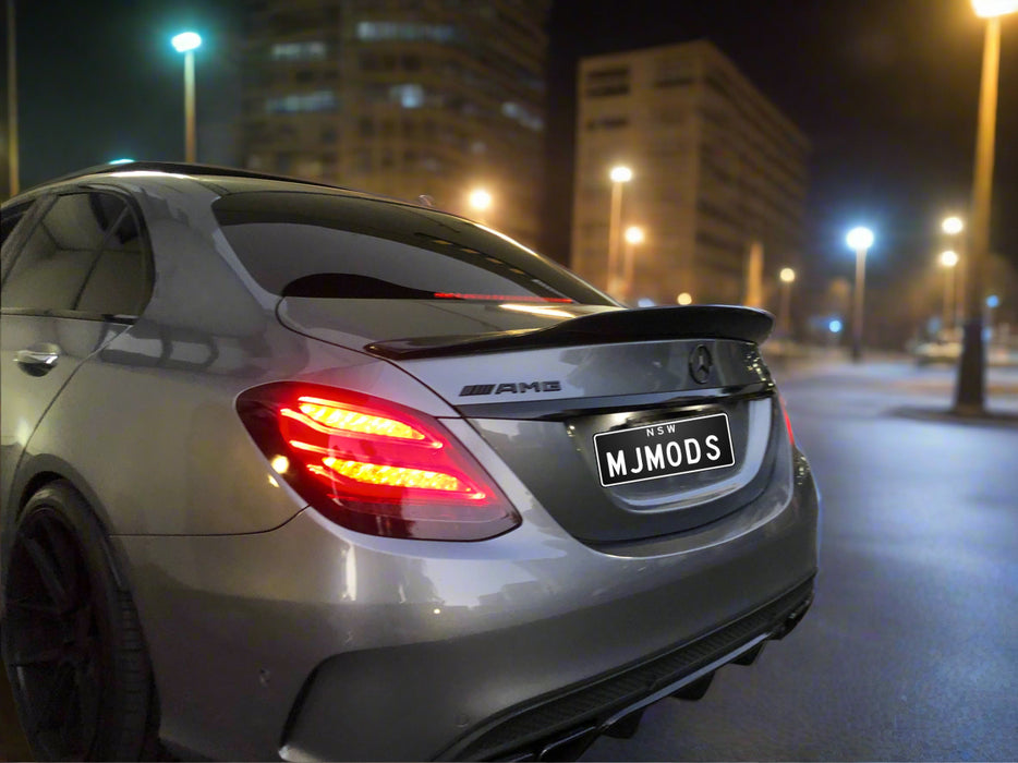 Carbon Fibre Rear Bumper Spoiler for MERCEDES-BENZ  C CLASS【W205 SEDAN】【4D-PSM Style】