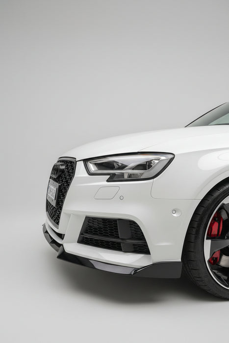ABS Gloss Black 1-Piece Front Lip – Audi A3 / S3 8V Facelift (2017–2020)