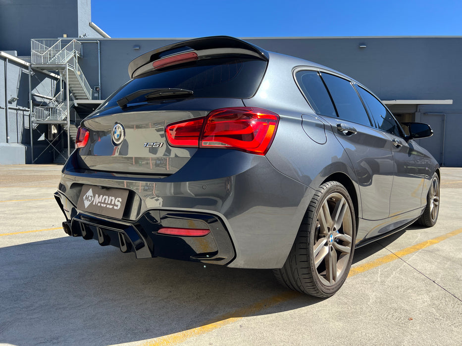 ABS Glossy Black Rear Bumper Diffuser for BMW 1 Series【F20 125/120/118 M Sport】【2015-2019】LCI/LCI-2【left】