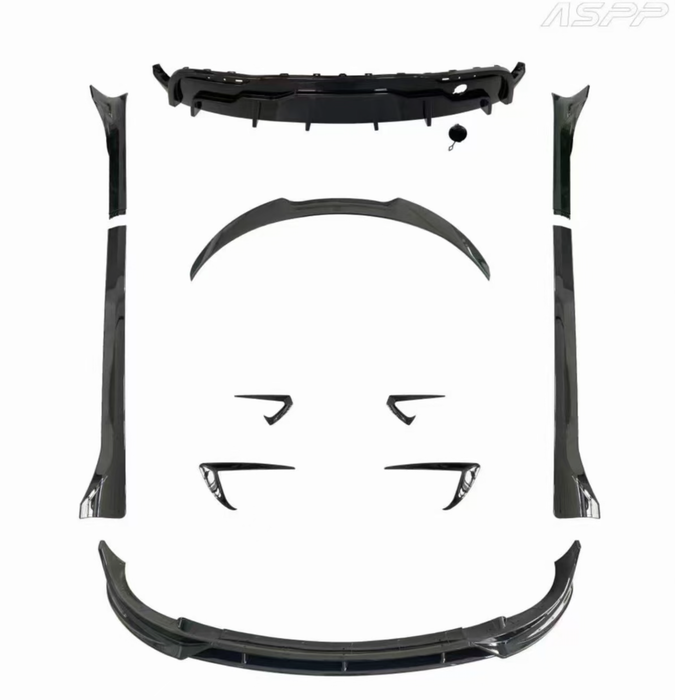 ABS GLOSSY BLACK Full Body Kit for【Tesla Model Y】2020-2024