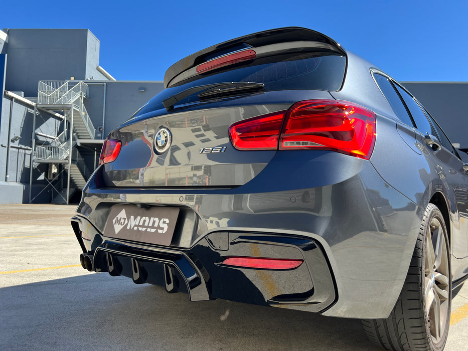 ABS Glossy Black Rear Bumper Diffuser for BMW 1 Series【F20 125/120/118 M Sport】【2015-2019】LCI/LCI-2【left】