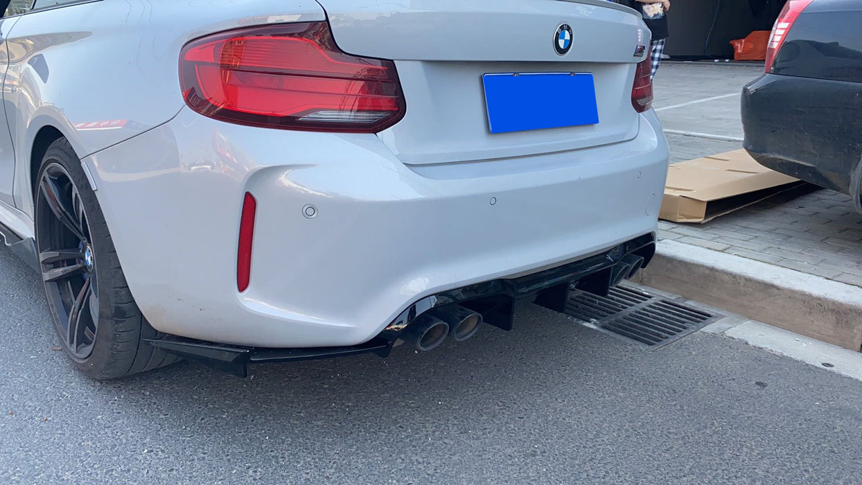 Gloss Black MTC Style Rear Bumper Diffuser for BMW M2 and M2 ...