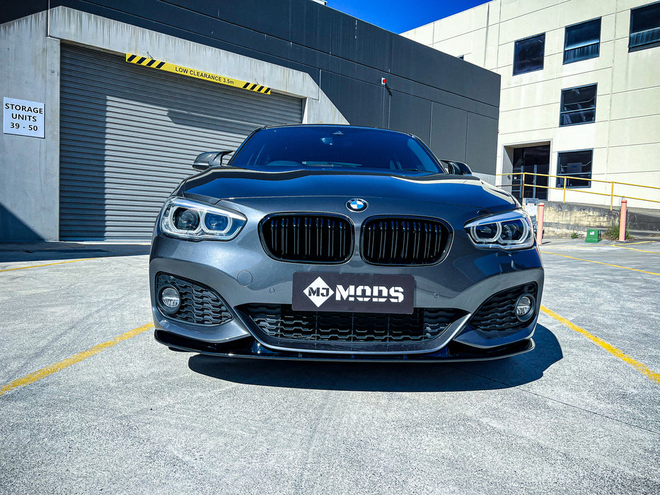 Gloss Black Front Bumper Lip for BMW 1 Series【F20 M140 M135 & 125 120 118 M Sport】【2015-2019】LCI/LCI-2 DMAX Style