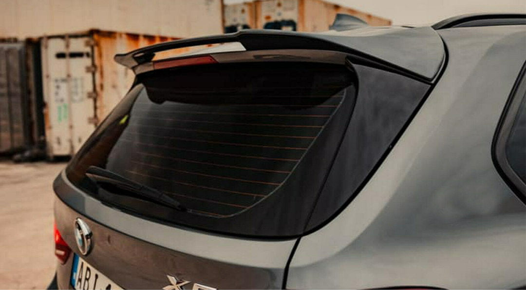 BMW F15 X5 / F85 X5M Gloss Black Roof Wing Spoiler – Stick-On Rear Roof Spoiler