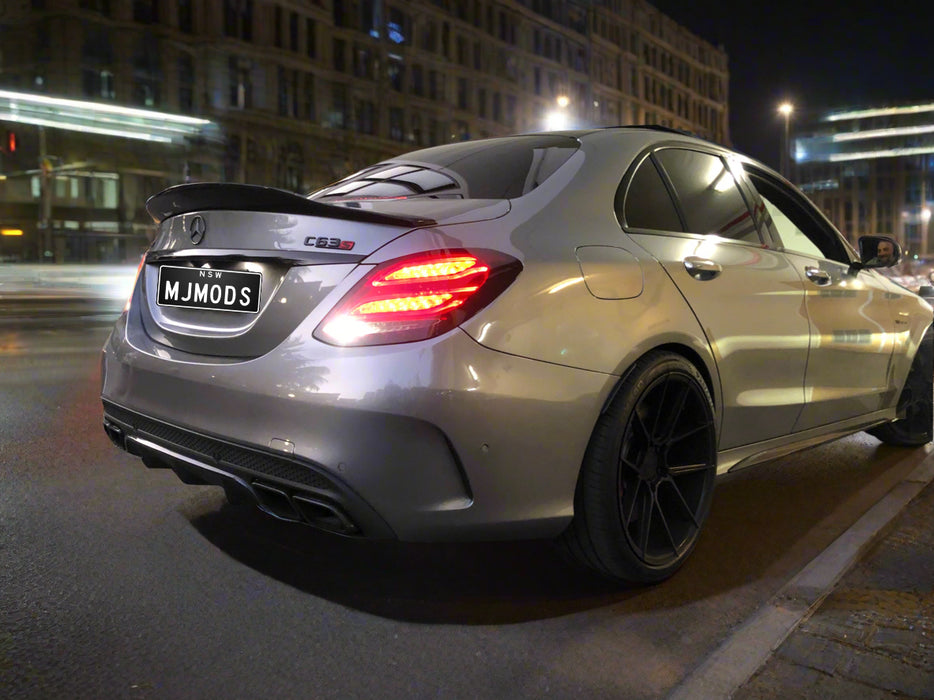 Carbon Fibre Rear Bumper Spoiler for MERCEDES-BENZ  C CLASS【W205 SEDAN】【4D-PSM Style】