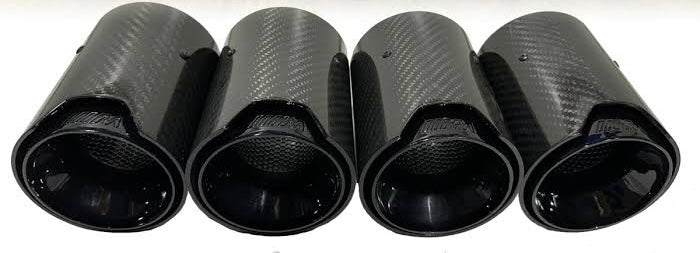 Glossy Black Carbon Fibre Exhaust Tips fit for F80 F82 F83 F87 M2 M3 M4 4 Pieces