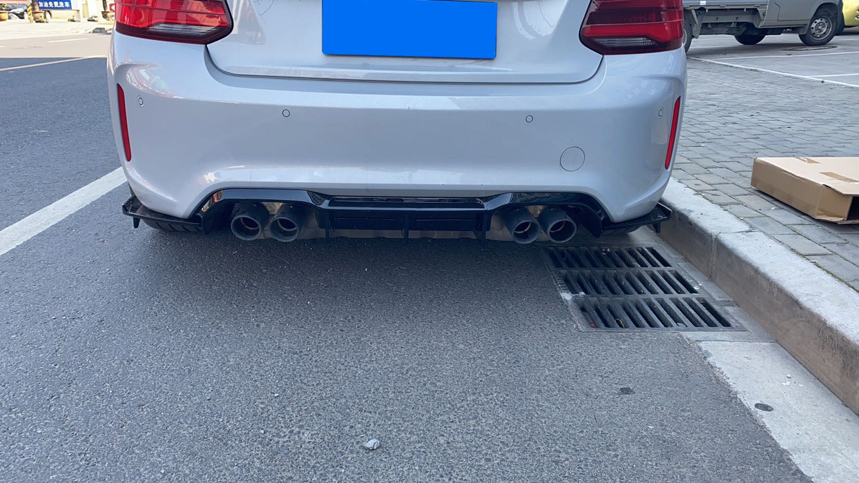 Gloss Black MTC Style Rear Bumper Diffuser for BMW M2 and M2 ...