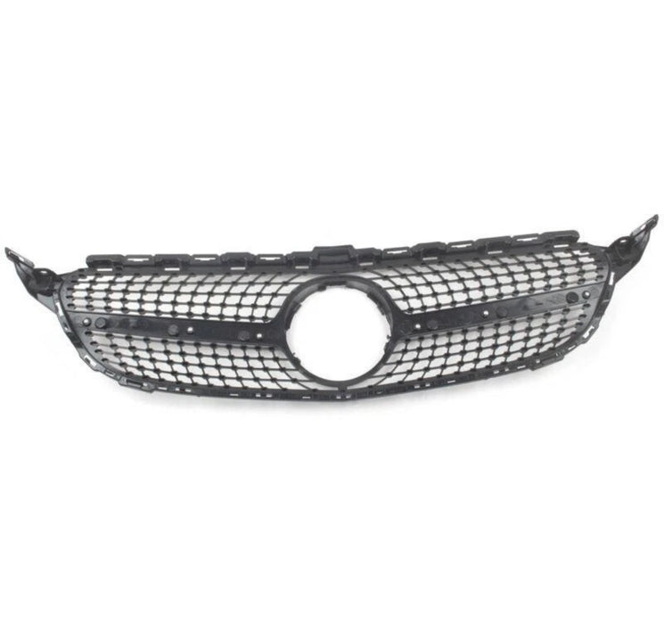 Diamond Front Grille Fit For Mercedes Benz【W205/S205/C205/A205】C180 C200 C250 15-18 No Camera