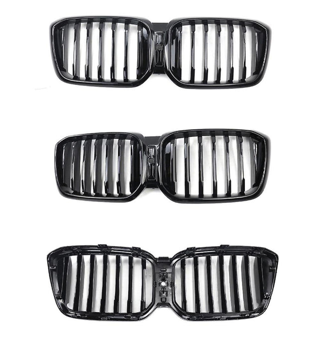 ABS Glossy Black Front Grille for BMW【X3 G01 & X4 G02 LCI】【M40i & 20i/20d/30i/30d/30e】LCI 2021+【Single Slats】