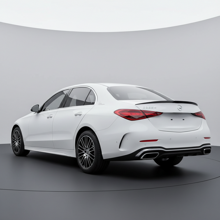 ABS Plastic Gloss Black Rear Bumper Boot Lip Spoiler for MERCEDES-BENZ  C CLASS【W206 SEDAN】【4D-AMG Style】