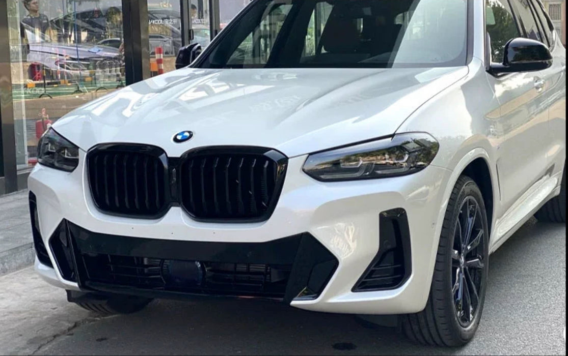 ABS Glossy Black Front Grille for BMW【X3 G01 & X4 G02 LCI】【M40i & 20i/20d/30i/30d/30e】LCI 2021+【Single Slats】