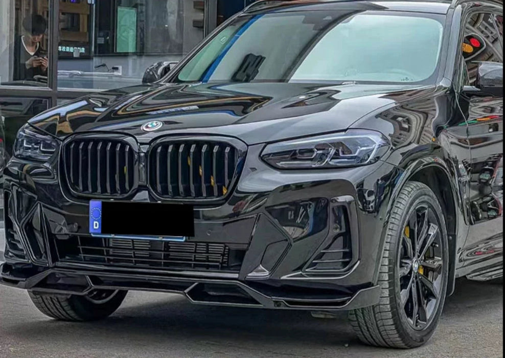 ABS Glossy Black Front Grille for BMW【X3 G01 & X4 G02 LCI】【M40i & 20i/20d/30i/30d/30e】LCI 2021+【Single Slats】