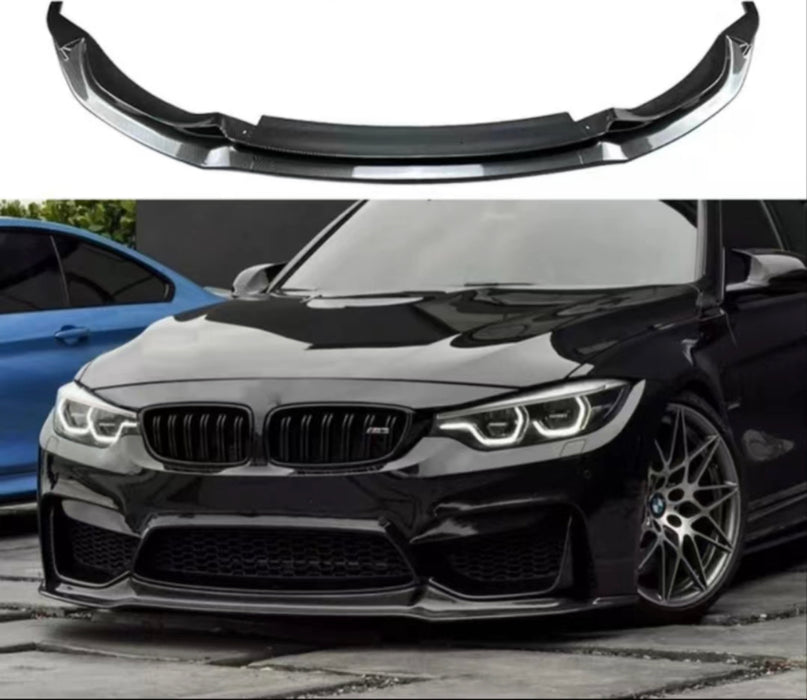 ABS Glossy Black Front Bumper Lip for BMW【F80 M3 & F82 F83 M4】【V Style】