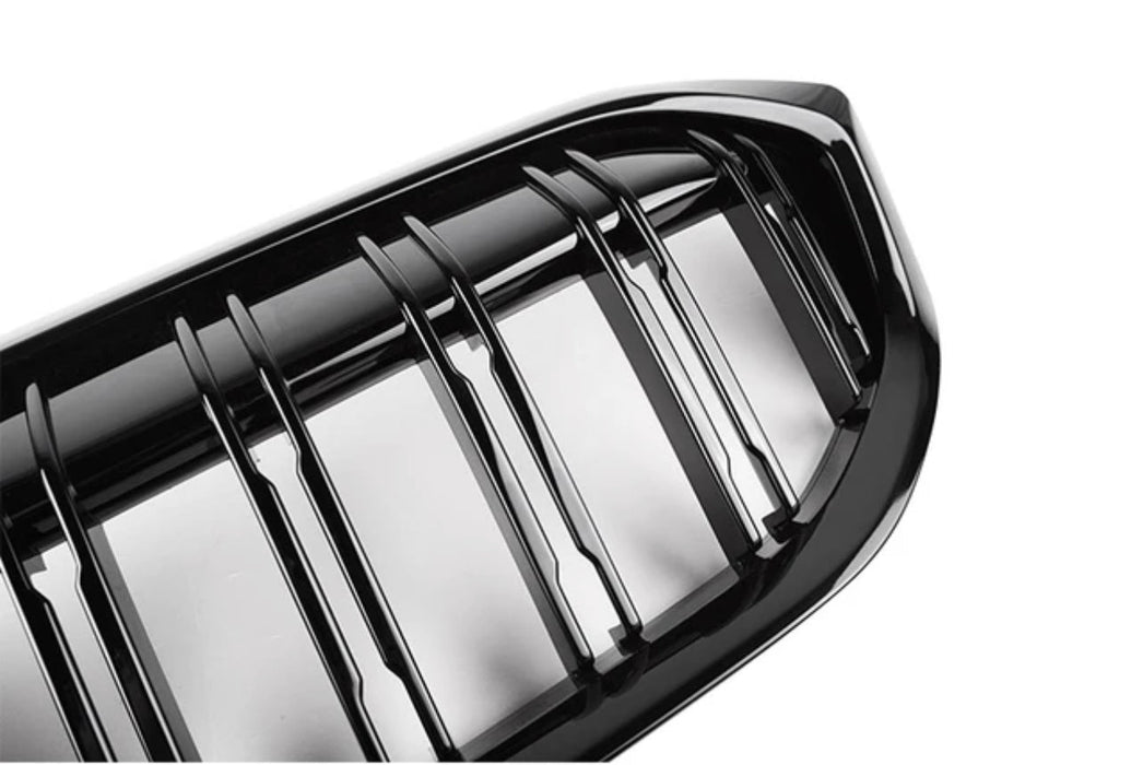 ABS GLOSSY BLACK FRONT KIDNEY GRILLE fit for BMW【G20/G21 LCI M340 330 328 320 M Sport】【G20 LCI Double Slats Style】