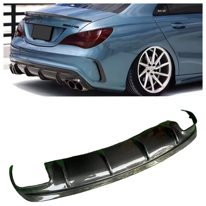 Carbon Fibre Rear Diffuser fit for Mercedes-Benz 【C117 X117】【CLA45 CLA200/220/250 AMG Bumper】