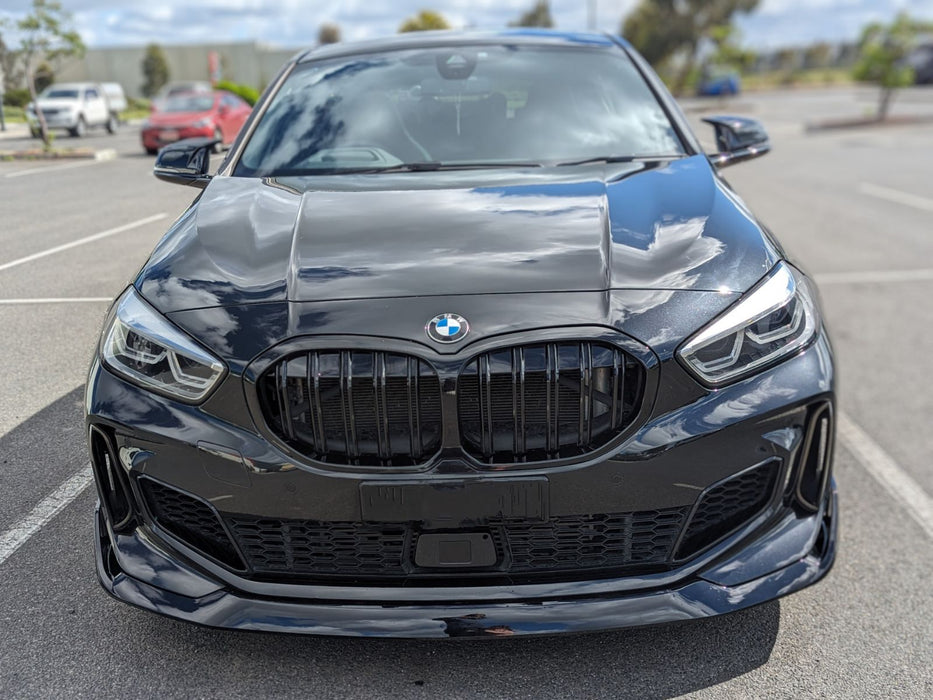 ABS GLOSSY BLACK FRONT BUMPER LIP fit for BMW 1 Series【F40 118i M Sport 128ti M135i 】2019+【MP】